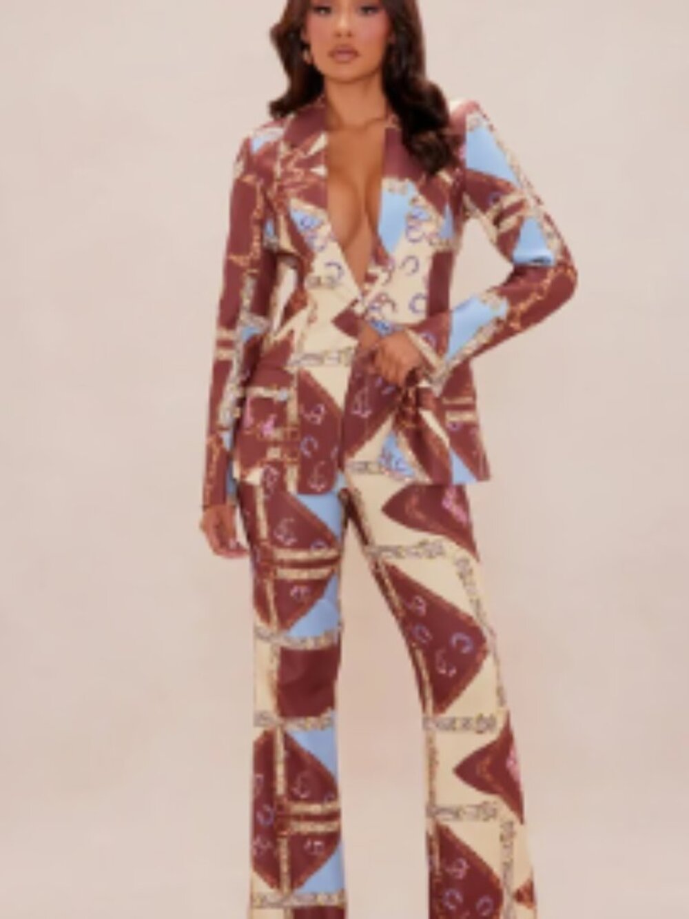 Fashion Nova Paula Blazer Pant Suit Set